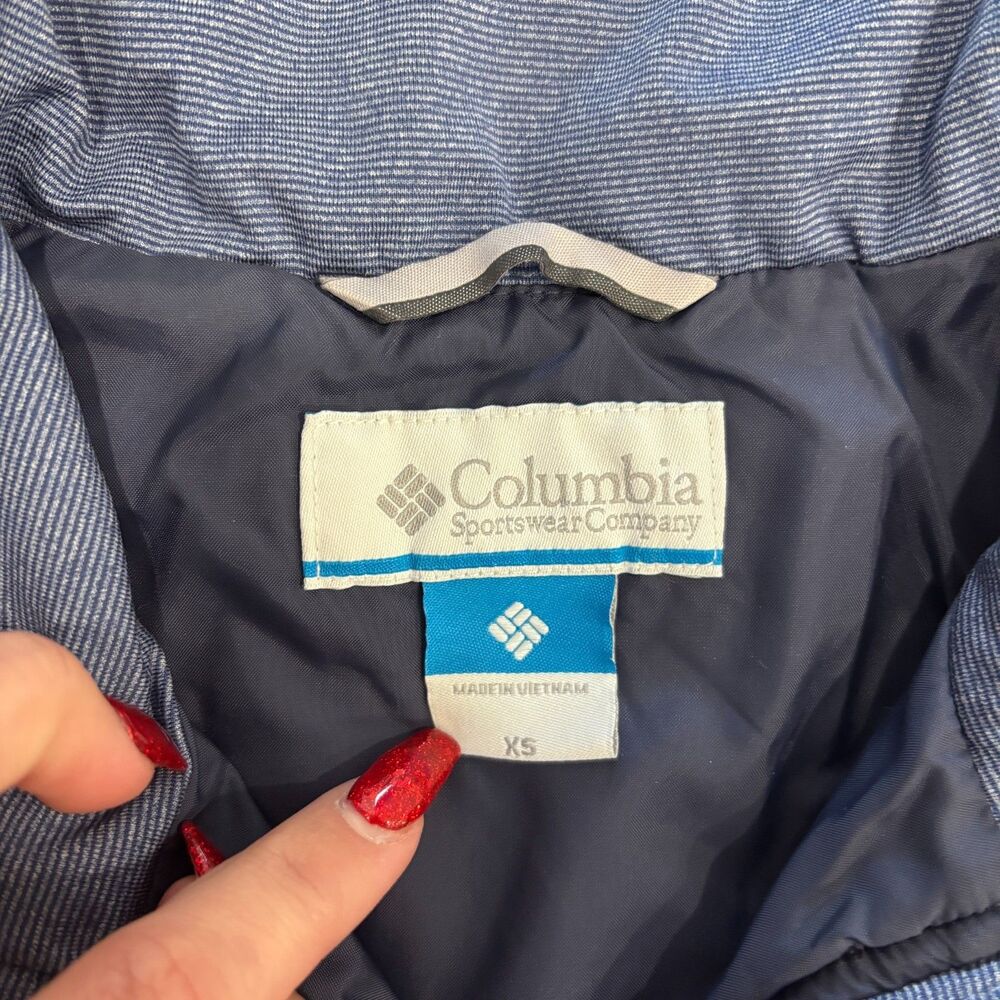 Columbia Outdoor Gorpcore Work Womens XS Blue Quilted Striped Puffer Vest EUC - Picture 4 of 11